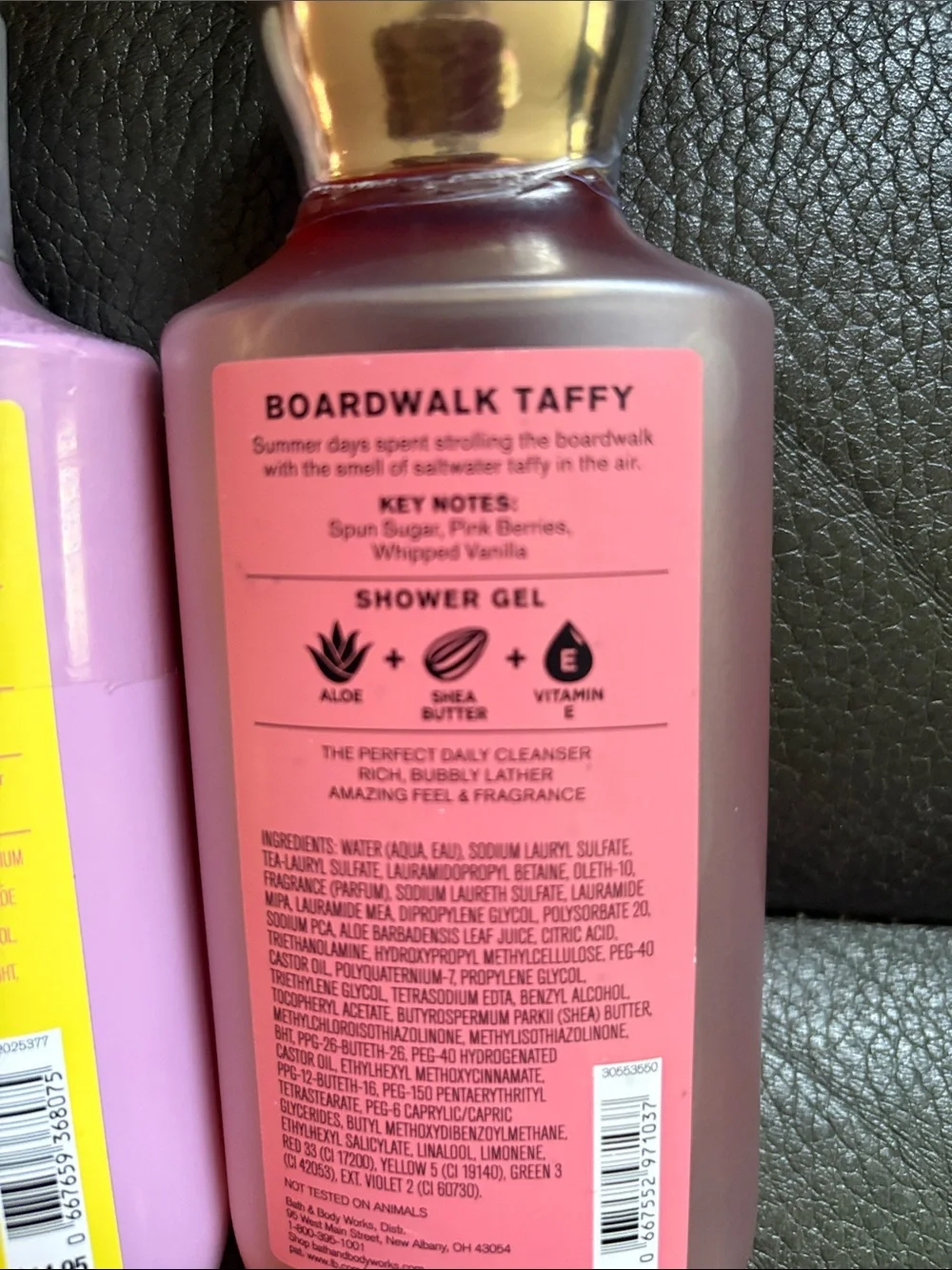 Bath and body shower gel set in bubble gum and boardwalk taffy